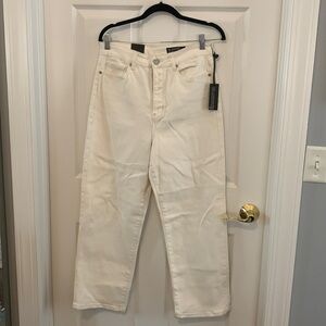 NWT Blank NYC The Baxter Ribcage Straight Leg White Button-fly Jeans size 30